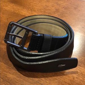 Lacoste Genuine Leather Belt - Black - Size 40